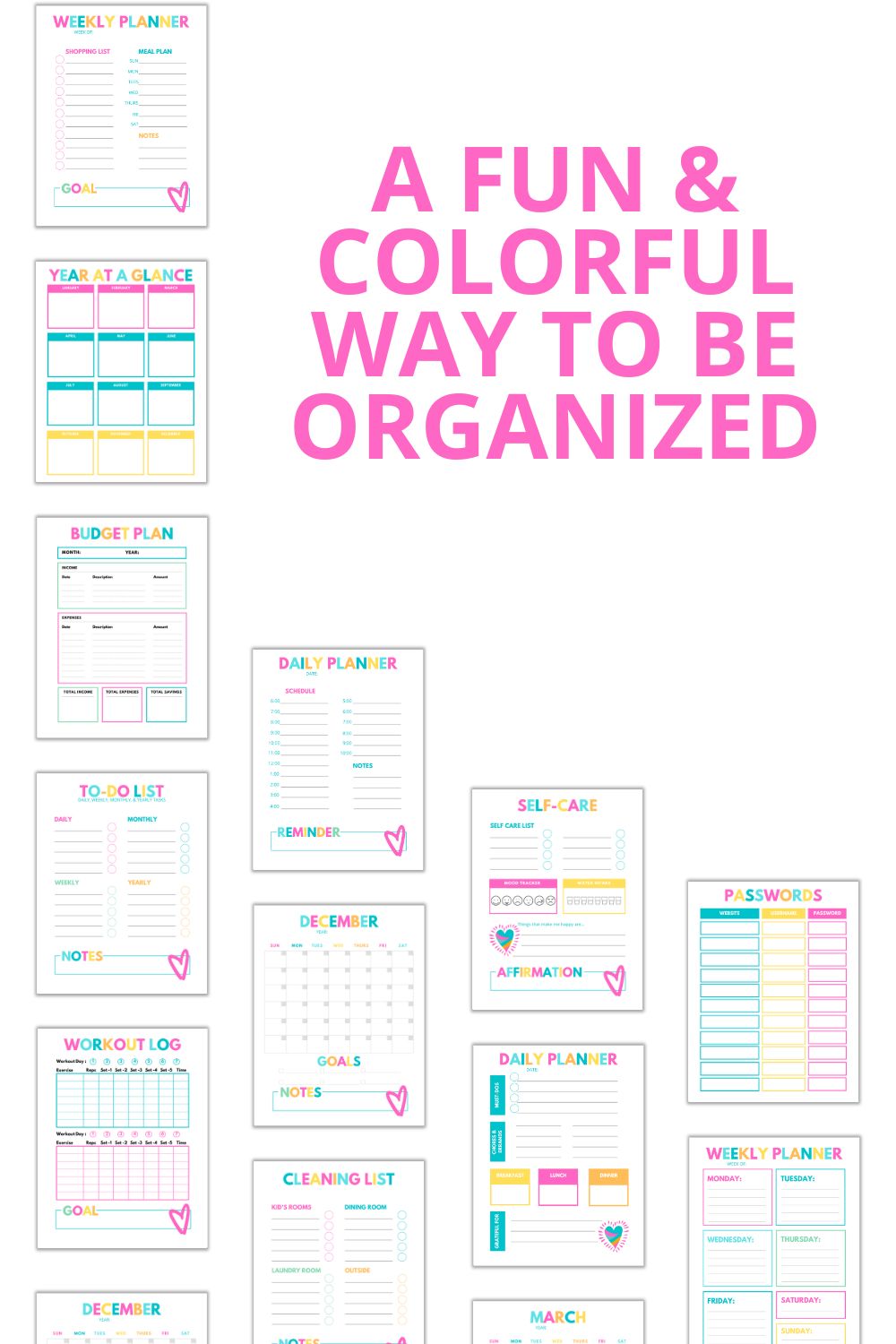 Colorful My Planner Printable (Undated)
