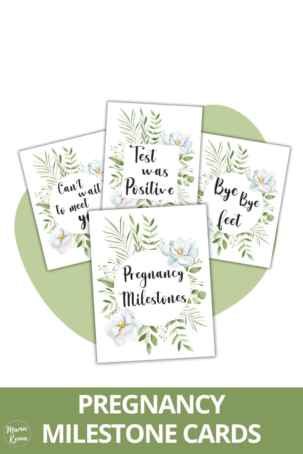 Printable Floral Greenery Baby Bundle