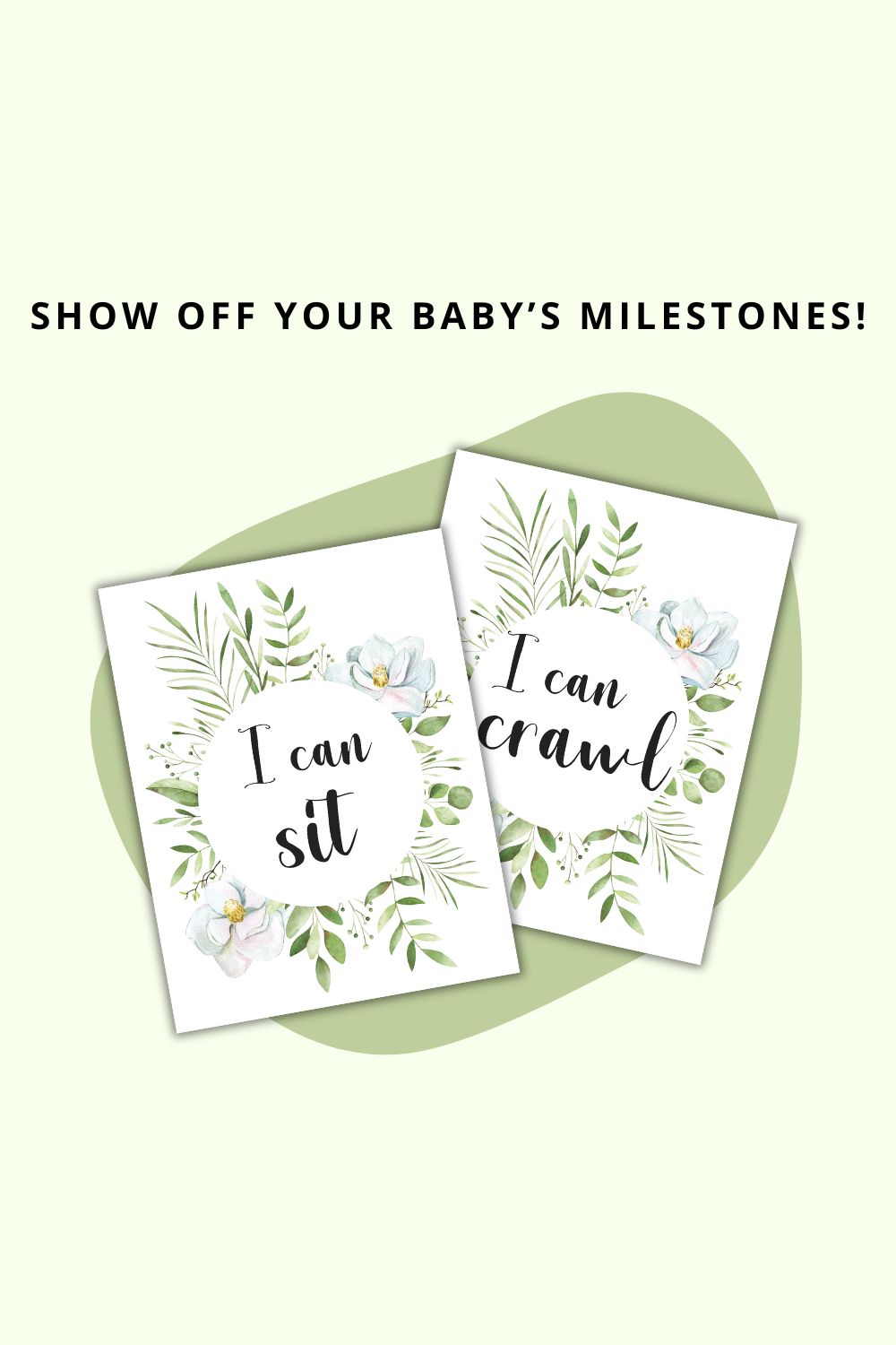 Printable Floral Greenery Baby Bundle