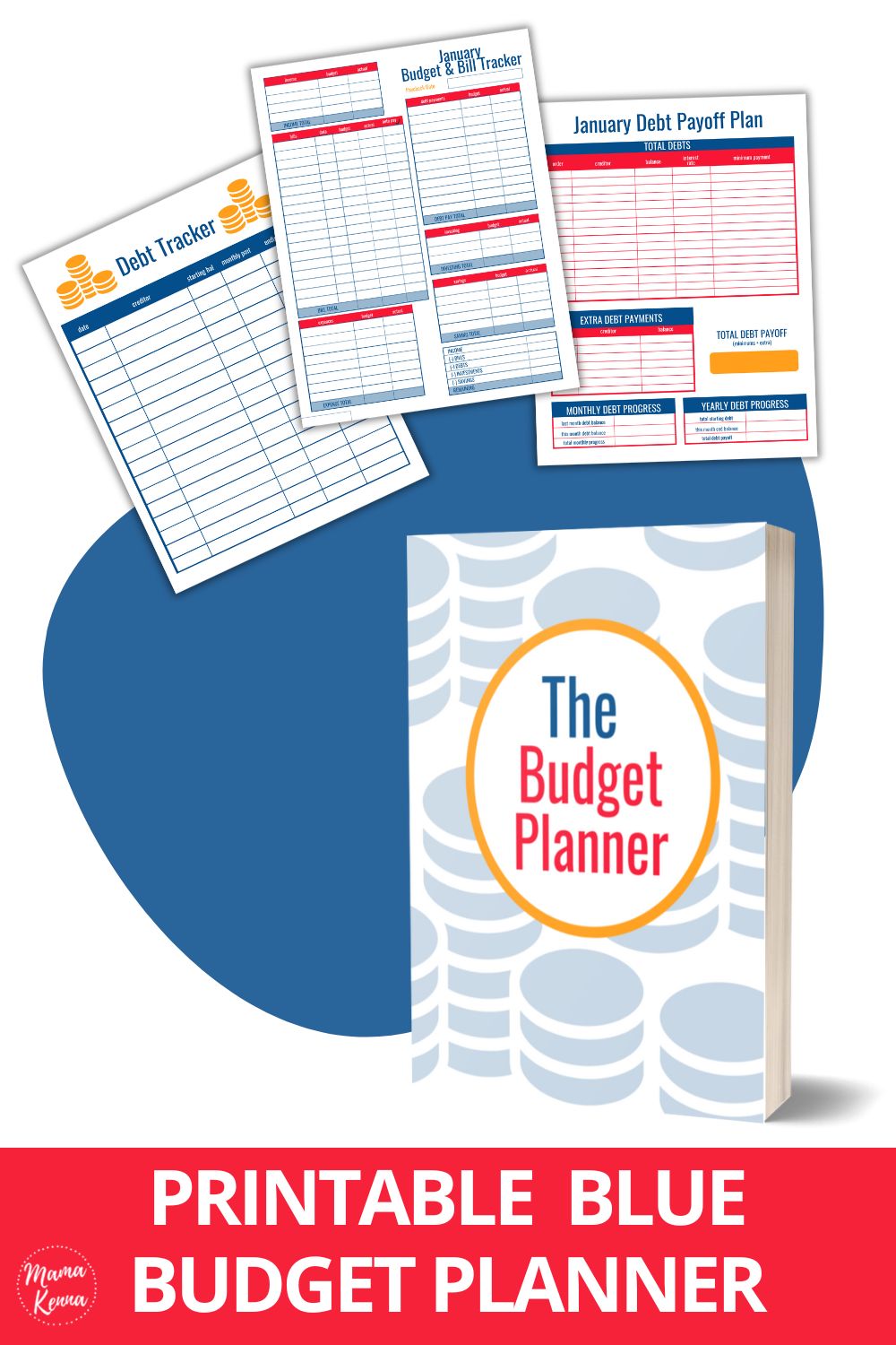 Printable Blue Budget Planner