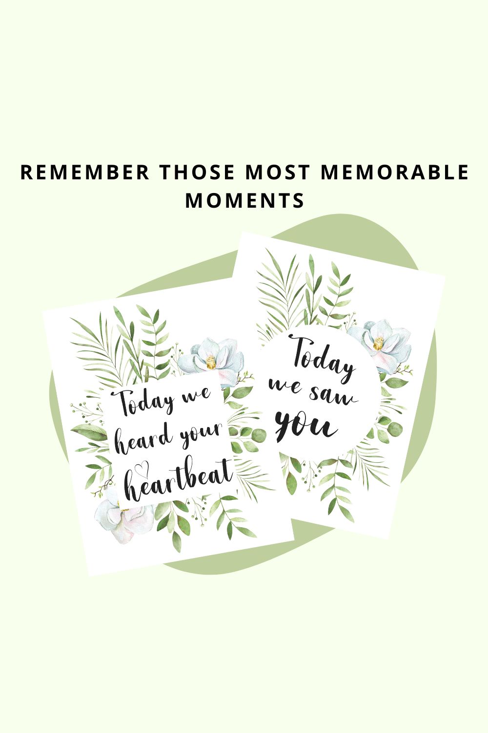 Printable Floral Greenery Baby Bundle