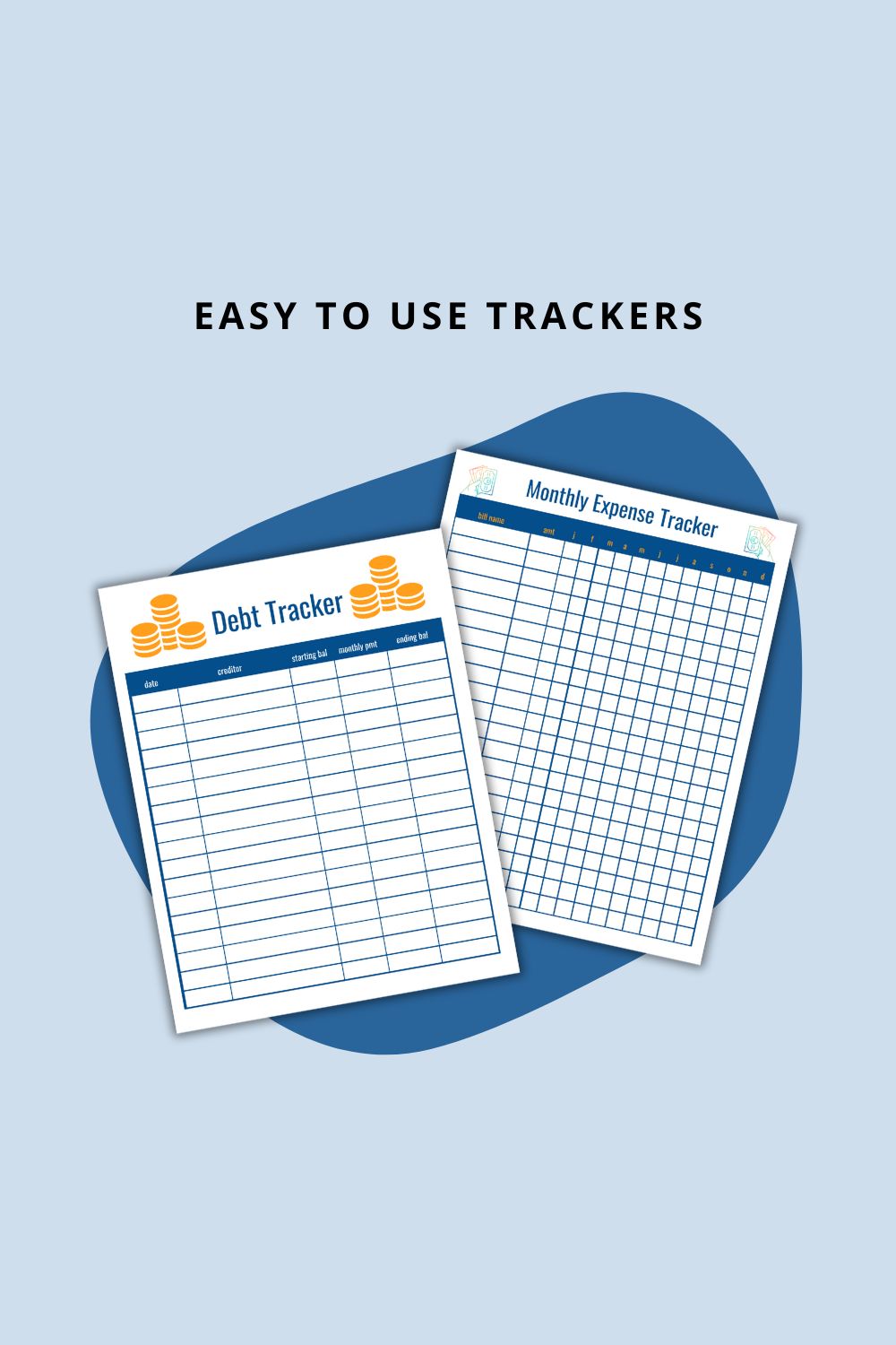 Printable Blue Budget Planner