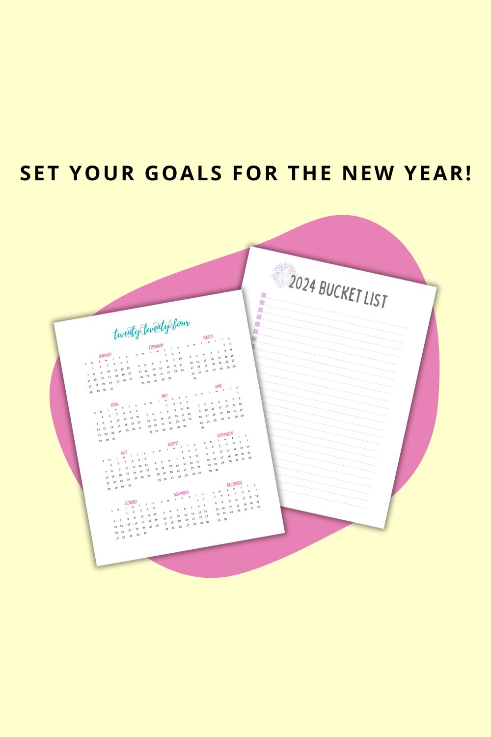 Colorful Goal Planner 2024