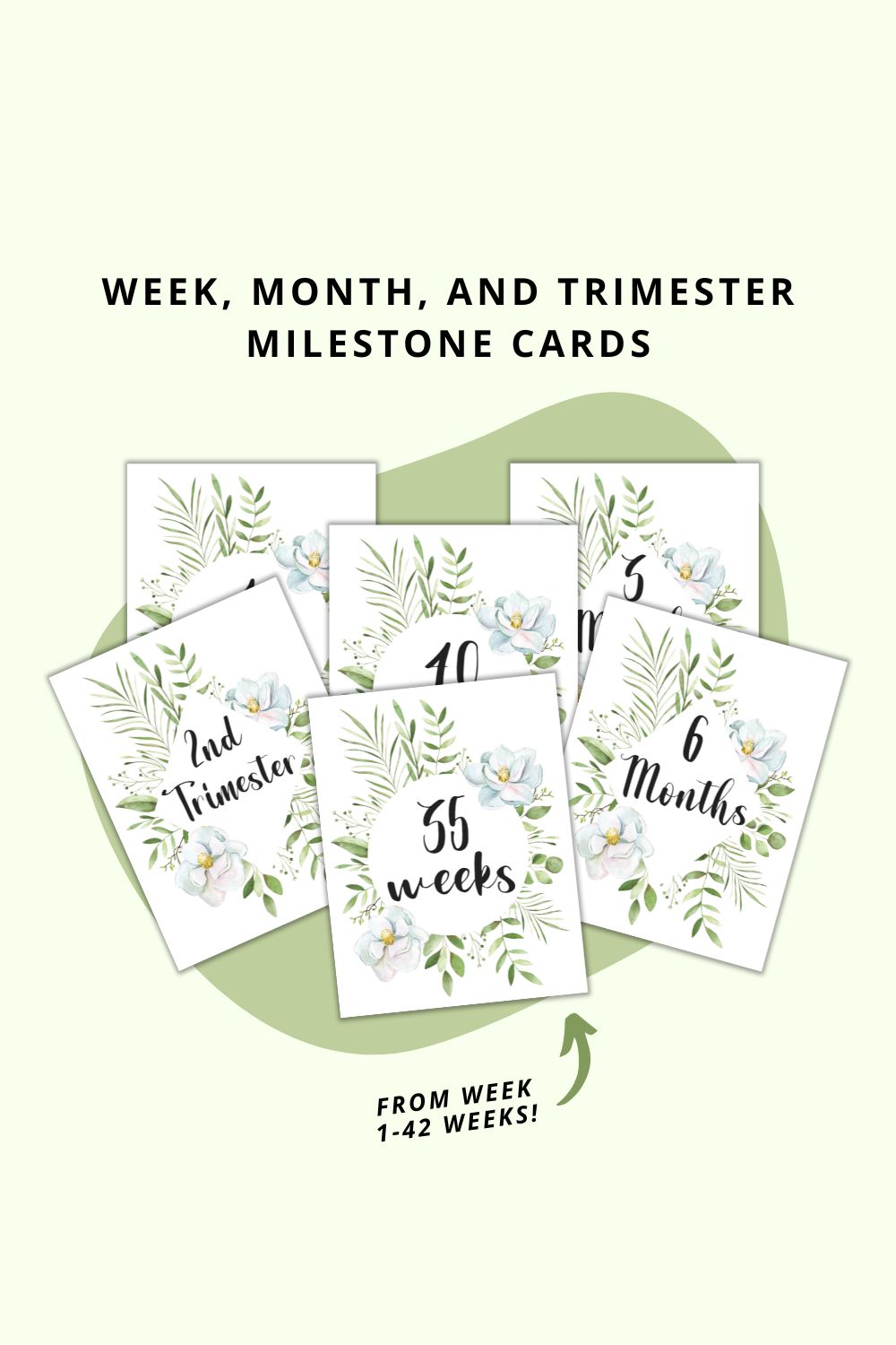 Printable Floral Greenery Baby Bundle