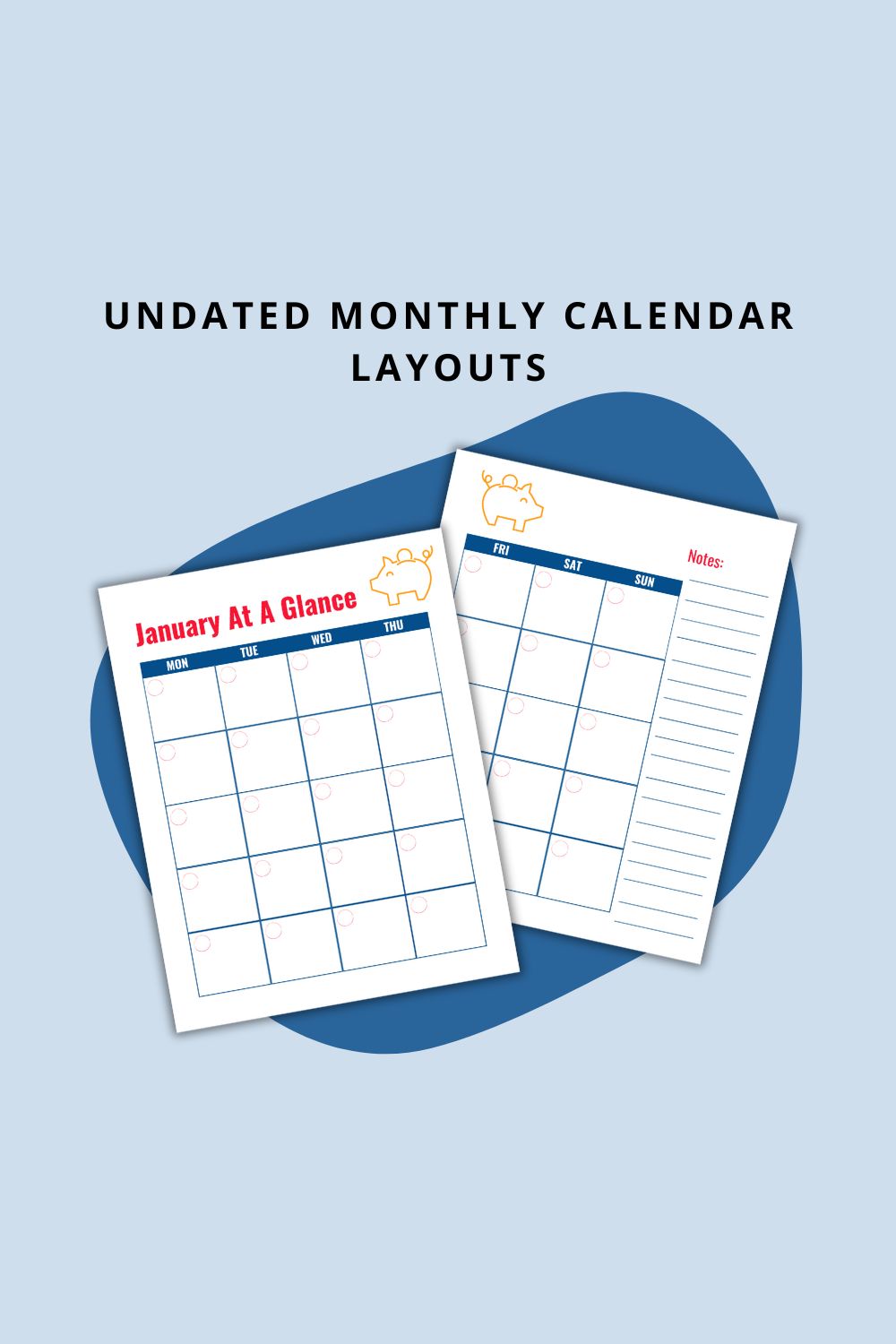 Printable Blue Budget Planner
