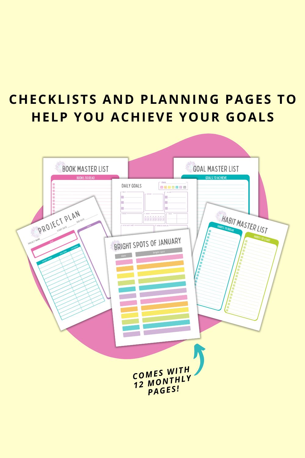 Colorful Goal Planner 2024