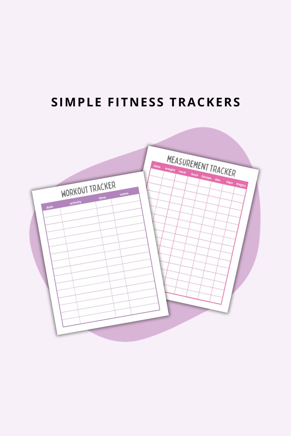 Colorful Fitness Planner Printable