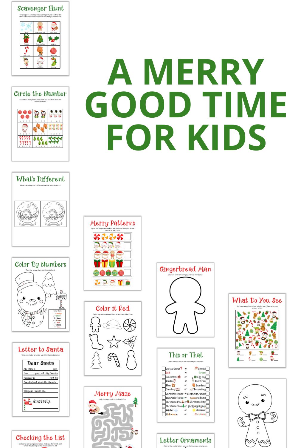 Printable Christmas Activity Book for Kids
