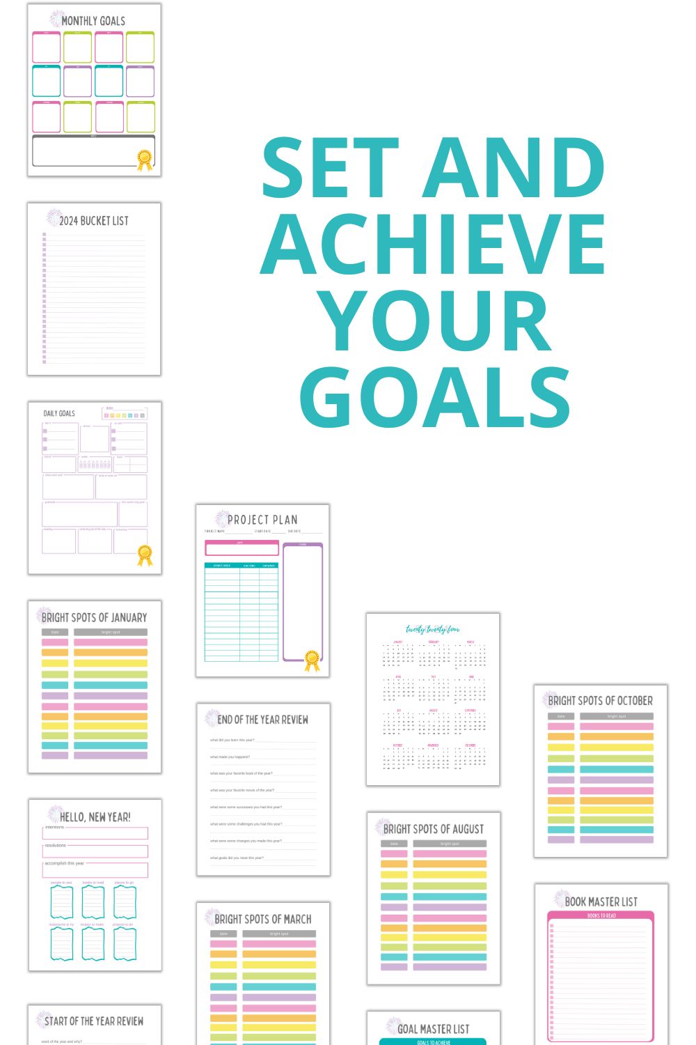 Colorful Goal Planner 2024