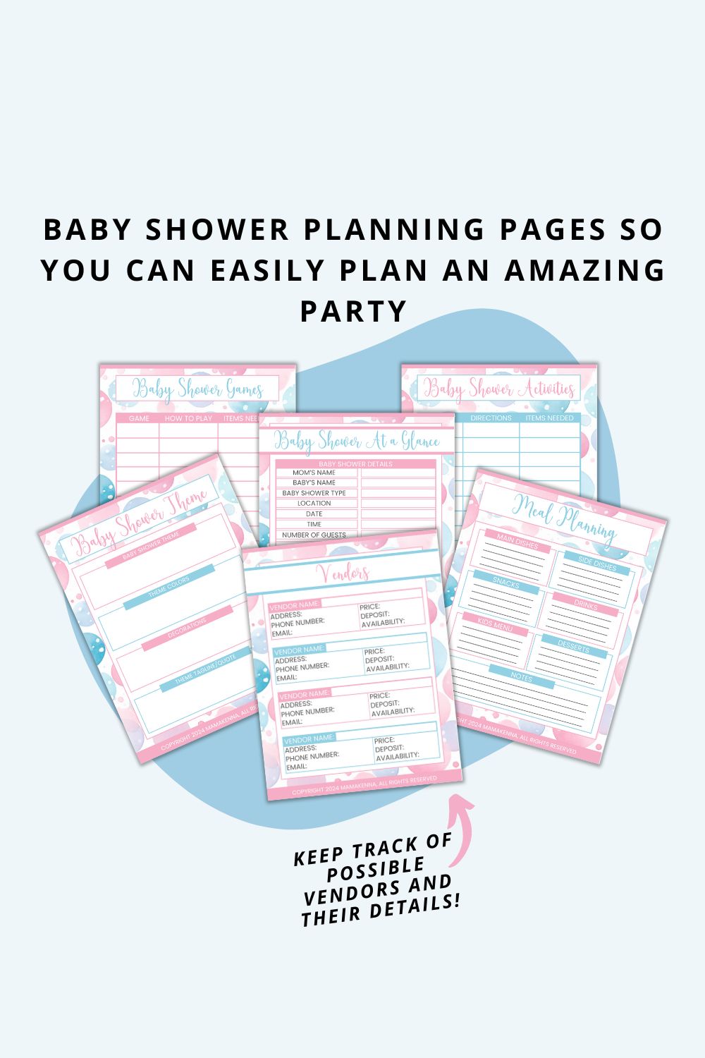 Printable Baby Shower Planner