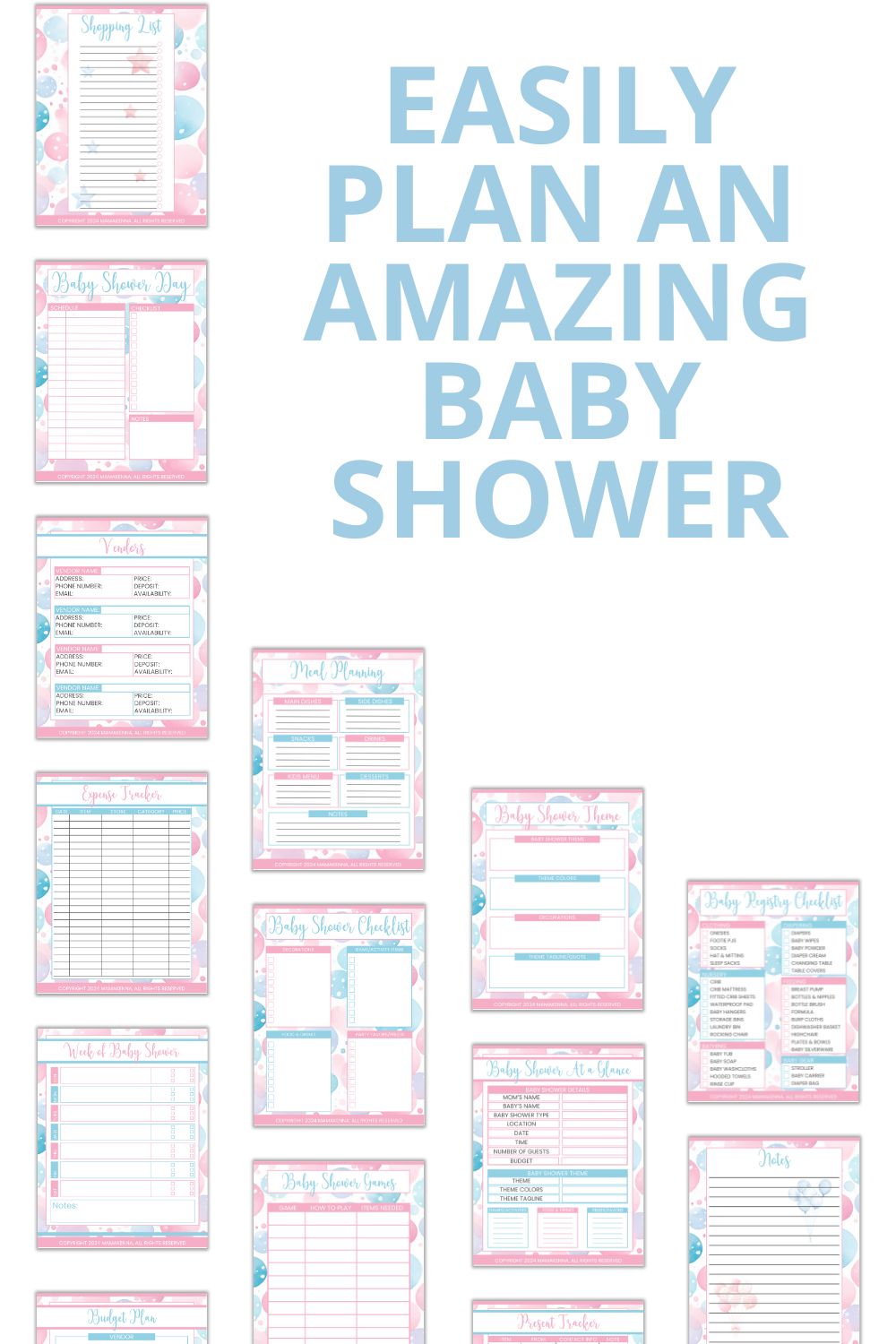 Printable Baby Shower Planner