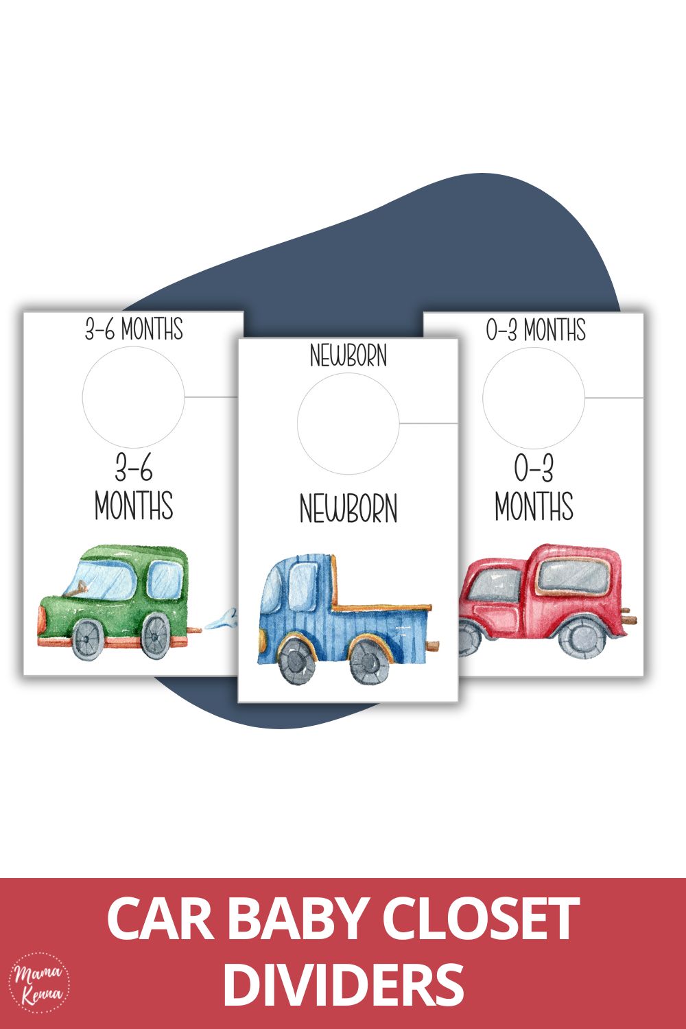 Printable Car Baby Closet Dividers