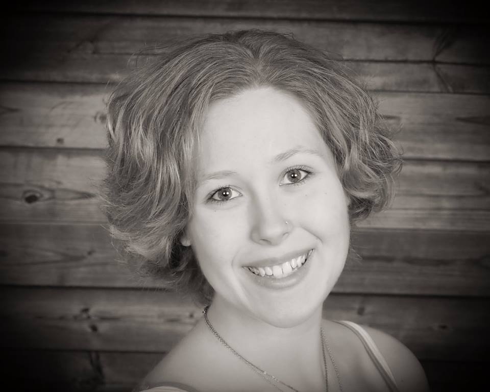 black and white picture of myself smiling