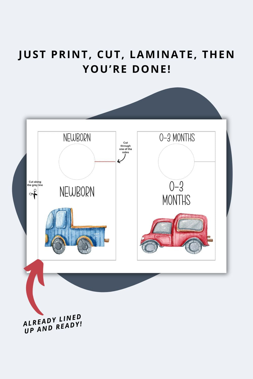 Printable Car Baby Closet Dividers