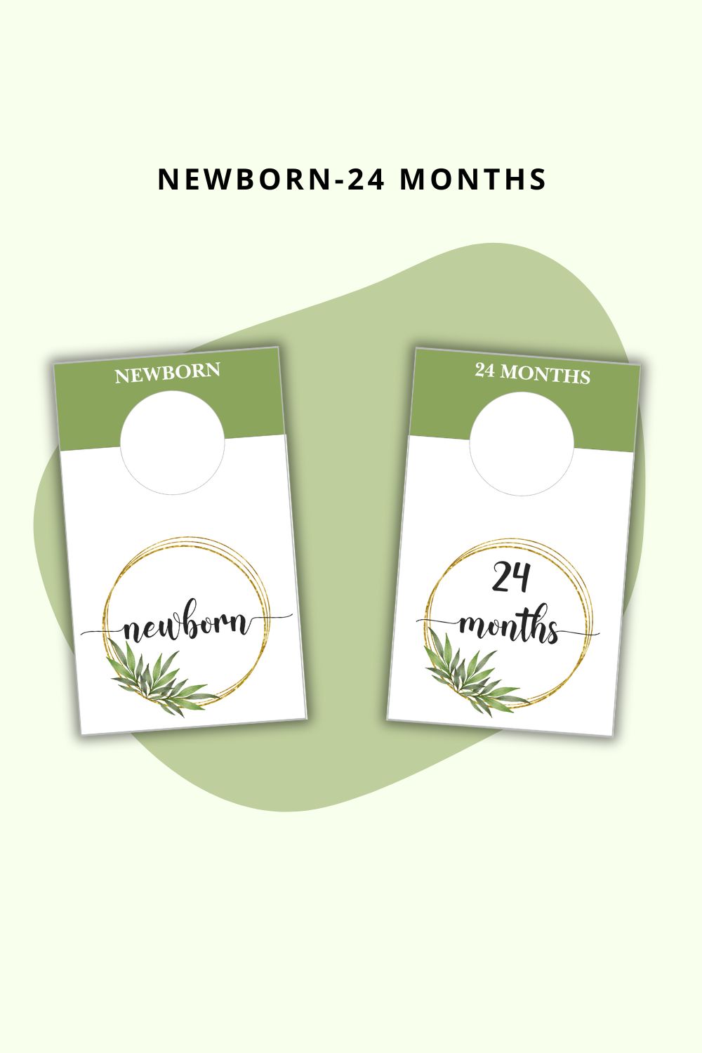 Printable Greenery Baby Closet Dividers