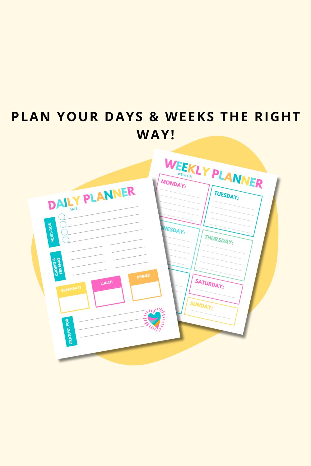 Colorful My Planner Printable (Undated)