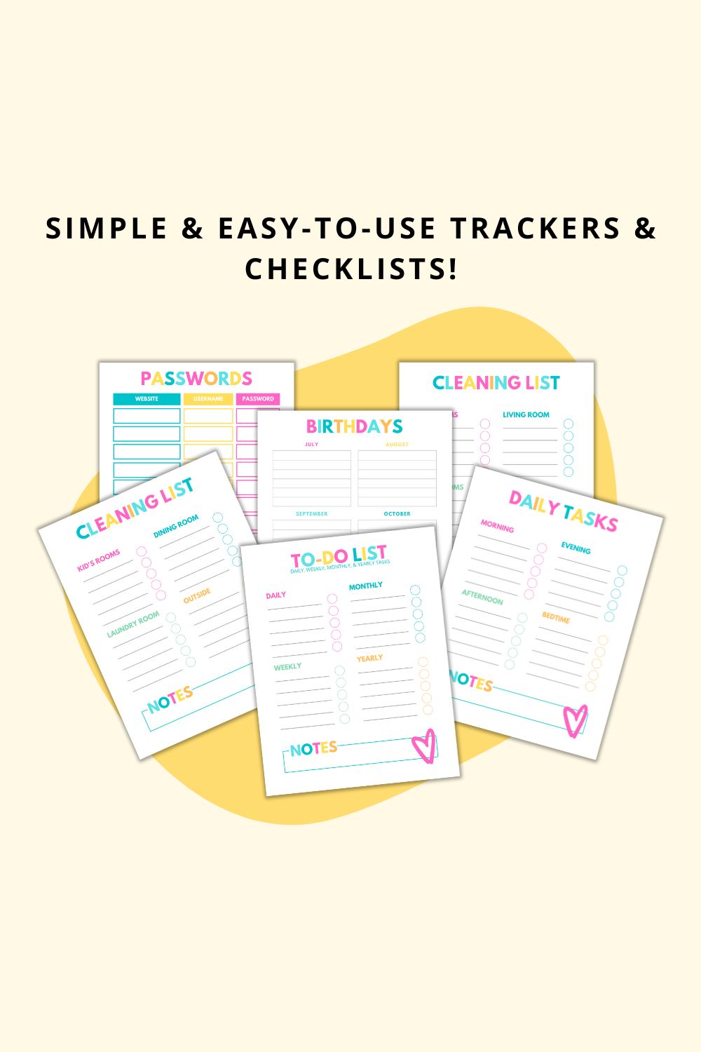 Colorful My Planner Printable (Undated)