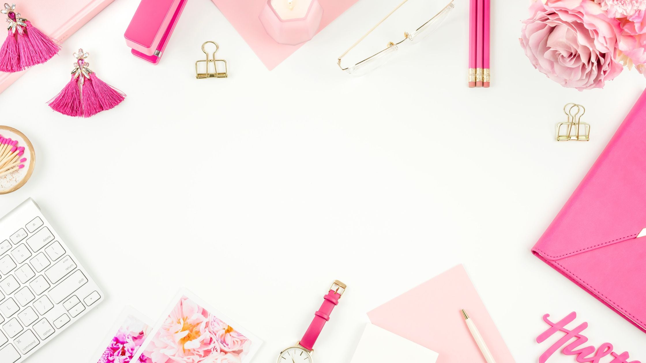hot pink desktop mockup