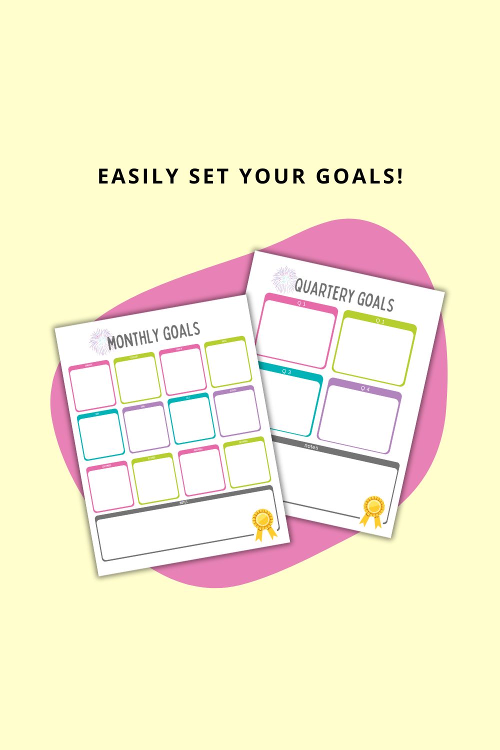 Colorful Goal Planner 2024