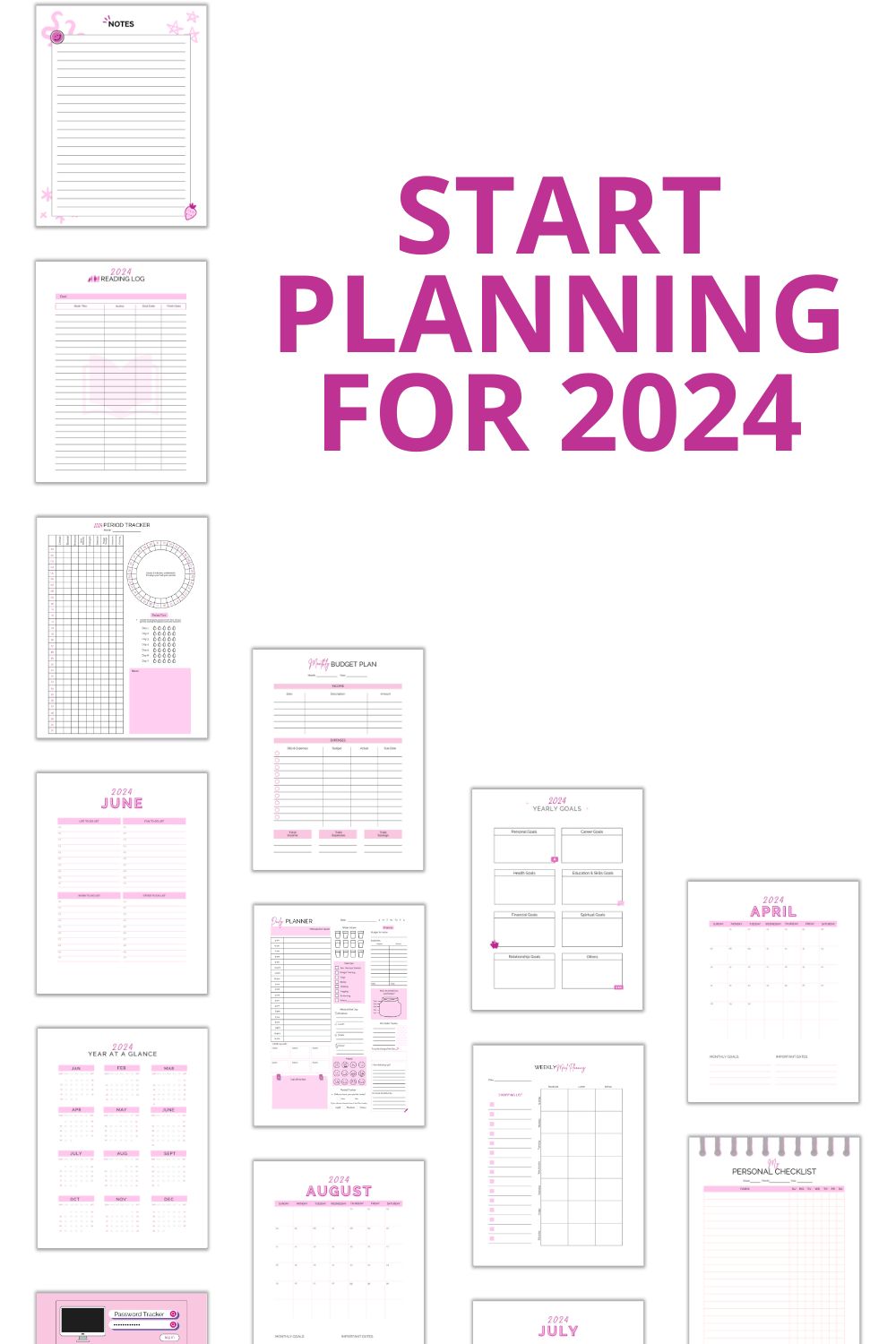 Printable Purple Planner 2024