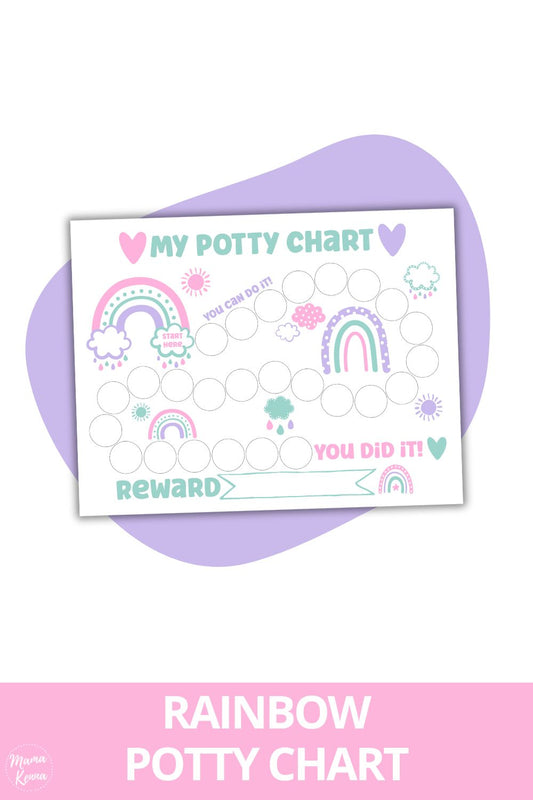 Printable Pastel Rainbow Potty Chart