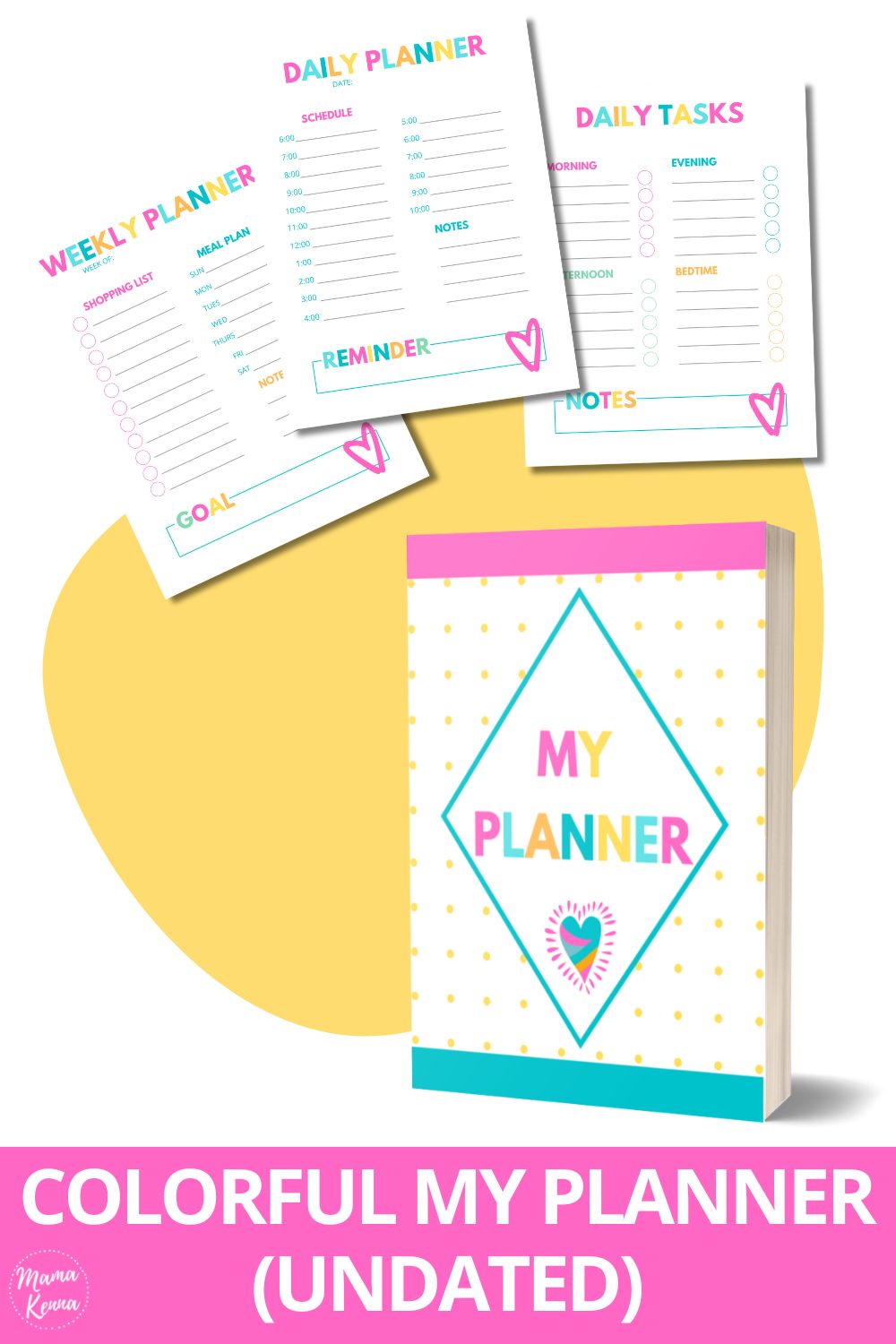 Colorful My Planner Printable (Undated)
