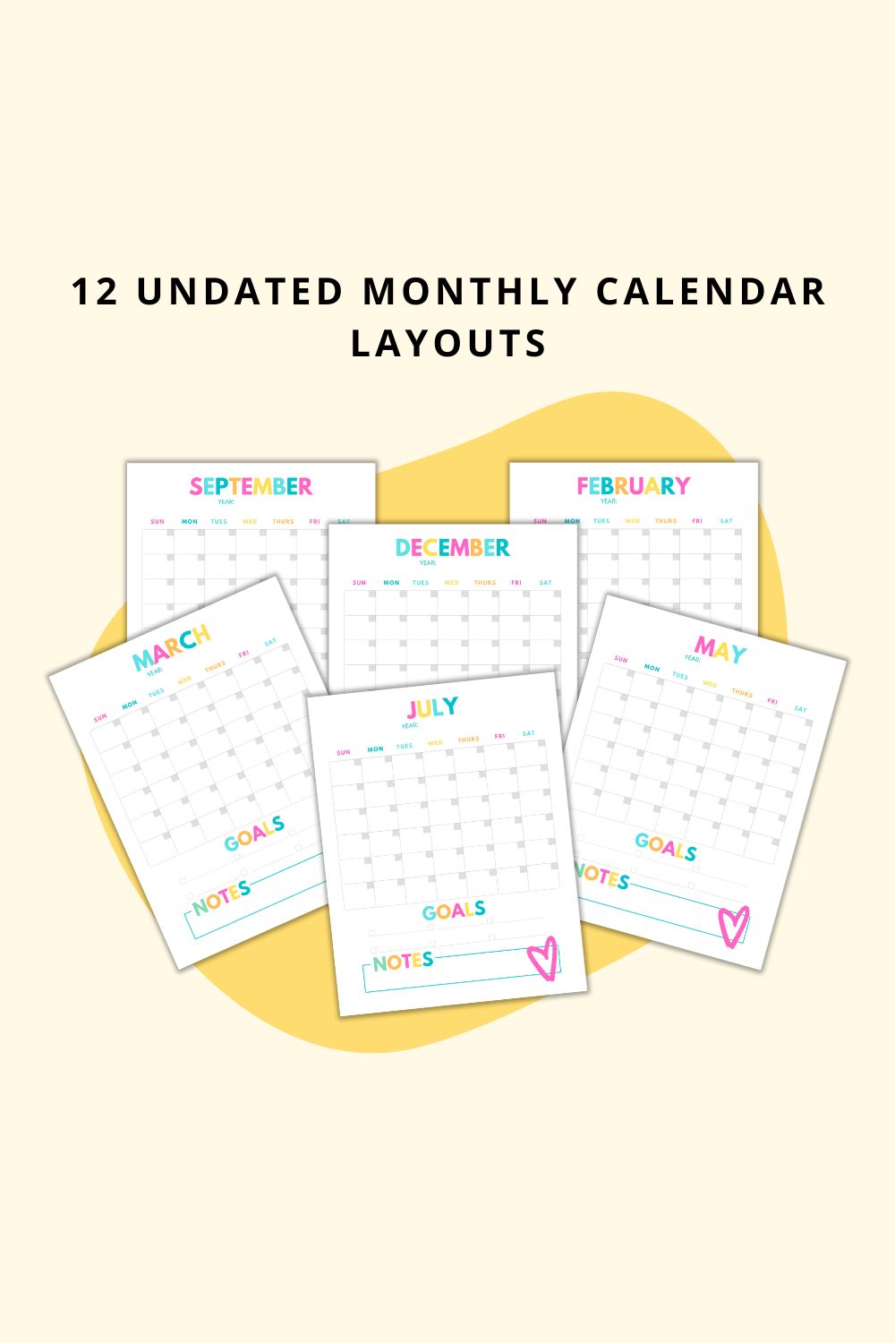 Colorful My Planner Printable (Undated)